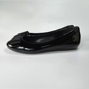 Ecco Owando Bow Ballet Flat Black Patent Leather Women's Shoe Size 37